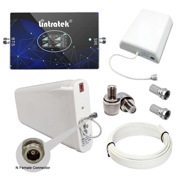 Репитер усилитель мобильной связи и интернета Lintratek KW20L-GDWL GSM 3G 4G 900 1800 2100 2600 МГц (10/8 дБи)