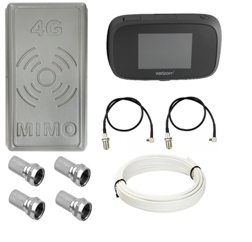 Комплект WiFi роутер 3G 4G LTE модем Novatel MiFi 7730L с панельной антенной RNet ПЛАНШЕТ MIMO 2x17 дБи