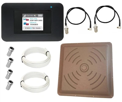 Комплект WiFi роутер 3G 4G LTE модем Netgear AC797s 797s с панельной антенной КВАДРАТ MIMO 2x24 дБи