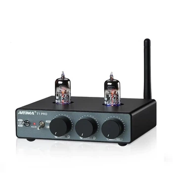 Передпідсилювач звуку AIYIMA T1 Pro black + блок живлення 12V. Bluetooth 5.1