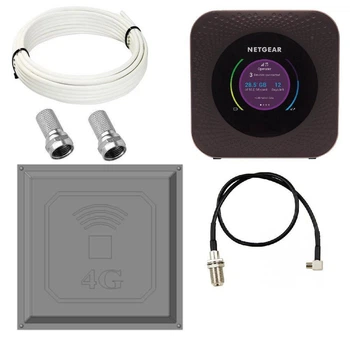 Комплект WiFi роутер 3G 4G LTE модем NetGear MR1100 до 1000 Мбит/с с панельной антенной RNet КВАДРАТ 17 дБи