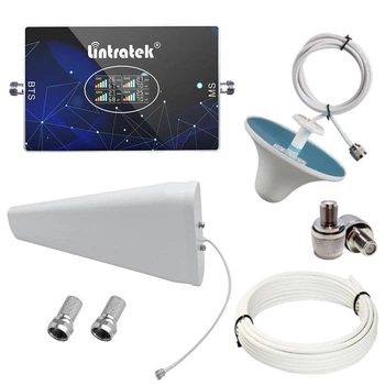 Репитер усилитель мобильной связи и интернета Lintratek KW20L-GDWL GSM 3G 4G 900 1800 2100 2600 МГц (12/3 дБи)