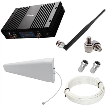 Репитер усилитель мобильной связи и интернета Lintratek KW23F-GDW GSM 3G 4G 900 1800 2100 МГц (12/I дБи)