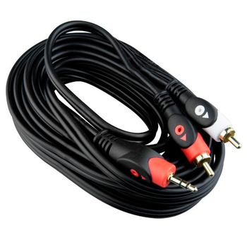 Кабель звуковой TCOM 3,5 мм - 2 RCA 1,8 м black