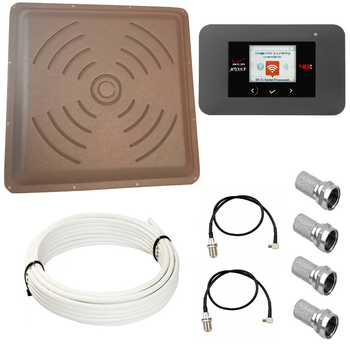 Комплект WiFi роутер 3G 4G модем Netgear AC791L 791L с панельной антенной КВАДРАТ MIMO 2x24 дБи