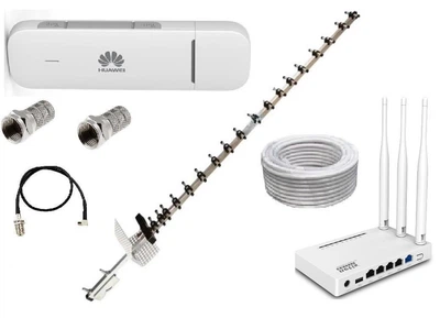 Комплект WiFi-роутер Netis MW5230 с модемом 3G 4G LTE Huawei E3372h-607 и антенной Стрела-2 20 дБи
