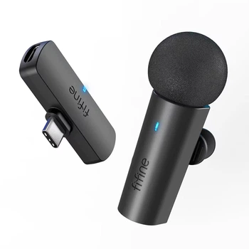 Мікрофон петличний бездротовий Fifine M6 black