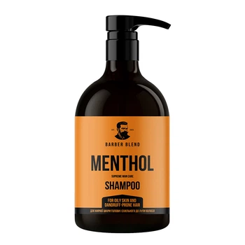 Шампунь для жирной кожи головы и склонных к перхоти волос Menthol BARBER BLEND для мужчин, 500 мл