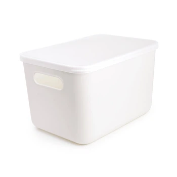 Ящик для зберігання з кришкою MBM HOME FH-11/FH-15 WHITE пластиковий білий