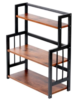 Półka kuchenna Vilde drewniana 3 poziomowa Brązowa (5904316492496)