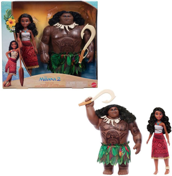 Набор кукол Mattel Disney Moana 2 Voyager 2 Doll Set, Ваяна и Мауи Fashion Dolls in Removable Outfits with 4 Accessories