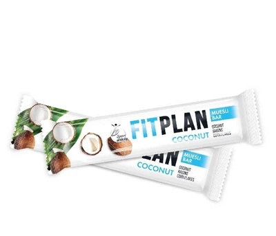 Батончик FITPLAN Blueberry батончик-мюслі з кокосом частково в глазурі Vale 25 гр