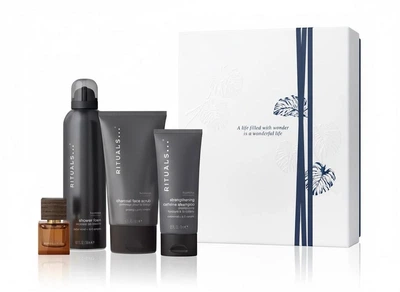 Набор Rituals M Homme (гель для душа, скраб для лица, парфюмерная вода, шампунь 2в1) 200 мл, 125 мл, 15 мл, 200 мл