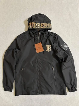 Чоловіча вітровка Burberry Black Весняна куртка Burberry барбері чорна 2XL
