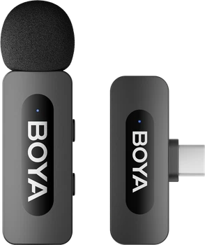 Бездротовий петличний мікрофон BOYA BY-V10 Type-C Black