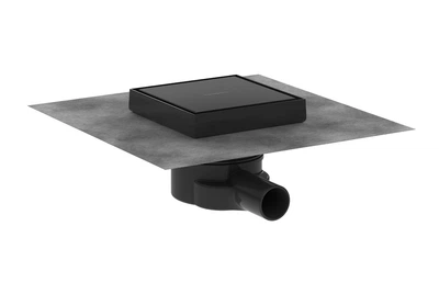 Душевий трап 150/150 Нansgrohe RainDrain Point 56249670 матовий чорний, з решіткою та монтажним комплектом
