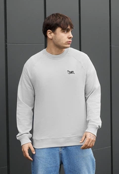 Світшот Чоловічий Стаф Світло-сірий З Логотипом Спортивна Кофта Staff Light Gray Logo L (375664)