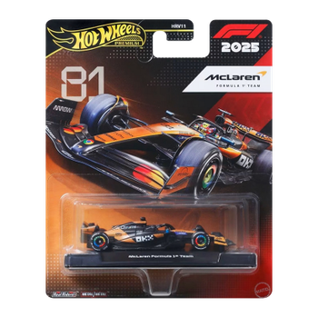 Машинка Premium Hot Wheels McLaren Formula 1 Team (#81 Oscar Piastri) 1:64 JKD81 Orange