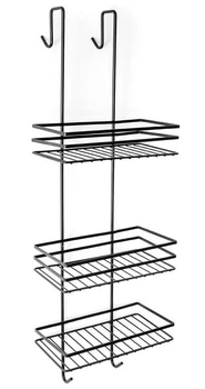 Półka pod prysznic Vilde 569002- zawieszana metalowa Czarna (5907610289403)