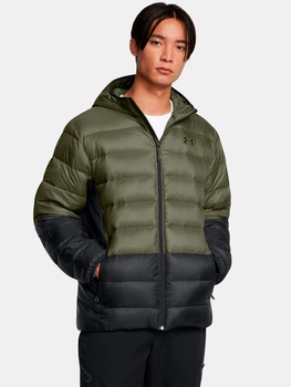 Пуховик короткий чоловічий Under Armour Legend Down Hooded Jacket 1385837-390 xxl, оливковий