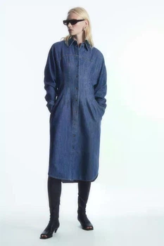 Джинсова сукня COS oversized waisted denim shirt dress 1201874001 38 Синій