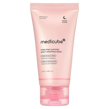 Нічна маска-плівка з полінуклеотидами та кофеїном Medicube PDRN Pink Caffeine Night Wrapping Mask, 75 мл