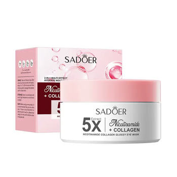 Гідрогелеві патчі з ніацинамідом і колагеном SADOER 5X Nicotinamide Collagen Glossy Eye Mask, 80 шт (6973098898597)