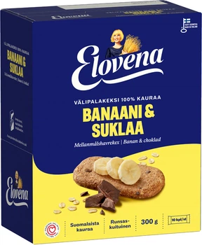 Упаковка Галеты из овса ELOVENA банан и шоколад 300 г х 6 шт