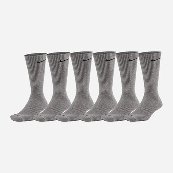 Набір чоловічих шкарпеток високих бавовняних Nike Everyday Plus Cushioned Socks SX6897-065 бавовна 46-50 6 пар Сірий (195241138718)