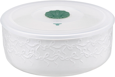Миска с силиконовой крышкой La Porcellana Bianca Intavola Bows фарфор 15 см (U10328022A83)