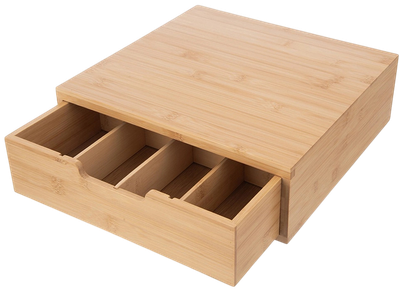 Organizer na kapsułki do kawy Orion drewniany 31.5 x 30 x 10 cm (8592381243715)
