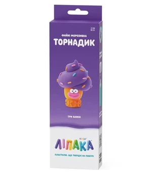 Набір пластиліну, що самостійно твердіє, ЛІПАКА – ФАЙНІ МОРОЗИВКА: ТОРНАДИК