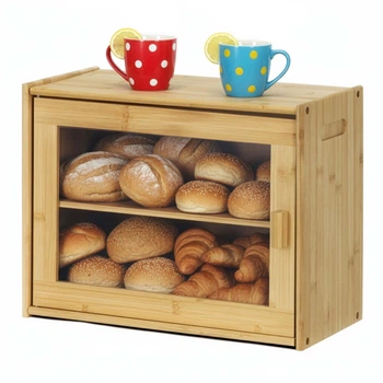 Хлібниця Springos бамбукова двоярусна Бежева (5908455306119)