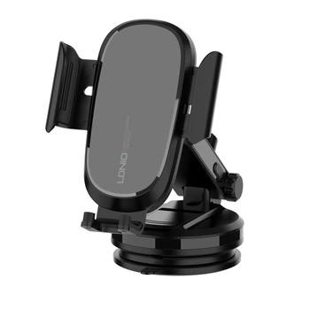 Держатель для смартфона LDNIO MW21-1 QC / PD15W Wireless charger раздвижная система фиксации Черный