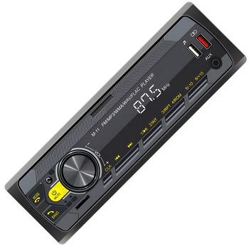 Автомагнитола 1DIN Podofo A3032 с FM, Bluetooth, голосовым помощником | автомобильный MP3 плеер с радио в машину, AUX, USB, стерео, управление из приложения, black (1310)