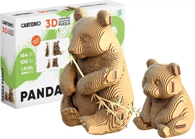 Картонний конструктор Cartonic 3D Puzzle Panda Family 164 елементи (CARTPANDAF)