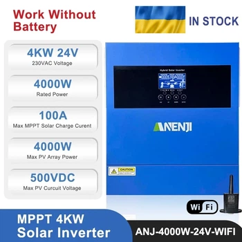 Інвертор гібридний Anenji ANJ-4000-24V-WIFI 100А 24v 4000W