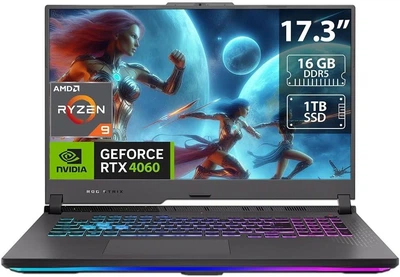Ноутбук ASUS Gaming G713PV (Ryzen 9 7845HX/16GB/1TB SSD/RTX 4060/17.3" QHD/240Hz) Refurbished