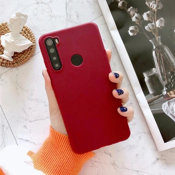 Силиконовый чехол Soft Touch для Xiaomi Redmi Note 8 Малиновый