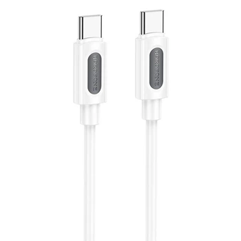 Дата кабель Borofone BX114 Structure Type-C to Type-C 60W (1m) White