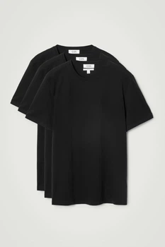 Футболки набір COS 3-pack regular cotton t-shirts 0984692002 XS Чорний