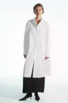 Сукня жіноча COS oversized grandad-collar shirt dress 1214129001 36 Білий