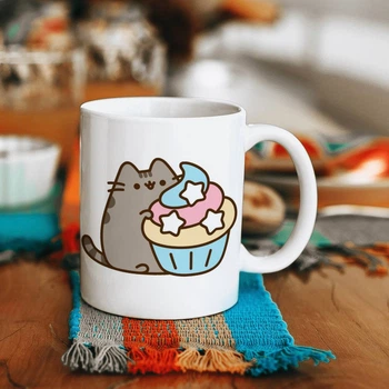 Чашка черная хамелеон Pusheen Пушин 330 мл (ПУ11018)