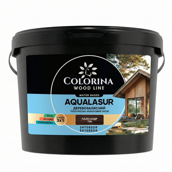 Лазурь деревозащитная с УФ-фильтром Colorina AQUALASUR (2.5 л) палисандр