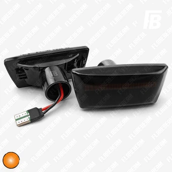 Повторители поворота 01 бегущие для GM Opel Chevrolet Cadillac Ravon светодиодные (LED) чёрные 2 шт. (оранжевый)