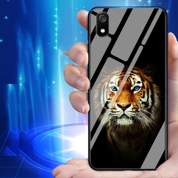 Глянцевый силиконовый бампер для Xiaomi Redmi 7a с картинкой Тигр