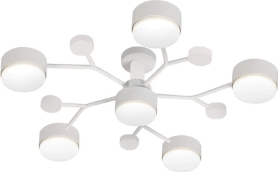 Потолочная люстра Eurolamp Iron Glow 6xGX70 белая (4262380668577)