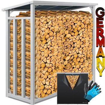 Металлическая дровница KESSER 3,3 м³ 188x70x183 см Серая