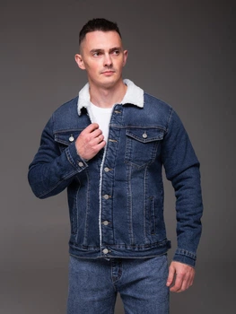 Куртка джинсовая Ponti мужская на меху XXL синяя (2447)