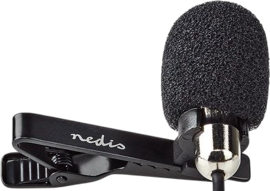 Mikrofon krawatowy Nedis jack 3.5 mm przewodowy Czarny (MICCJ105BK)